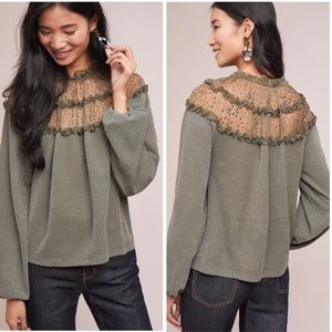 Anthropologie Bowen Ruffled Top by Ranna Gill S
